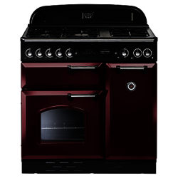 Rangemaster Classic 90 Dual Fuel Range Cooker Cranberry